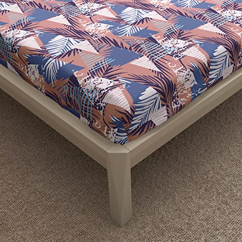 Image of Wakefit Wakefit 200 TC 100% Cotton Premium Queen Size Bedsheet (100x90 Inches) / (2.54m*2.29m) with 2 Pillow Covers Free, Mambo