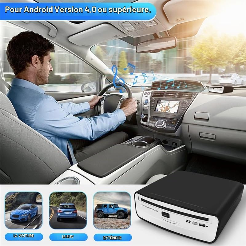USB 2.0Schnittstelle Autoradio CD/DVD Dish Box Player Externe Stereoanlage für AndroidL8