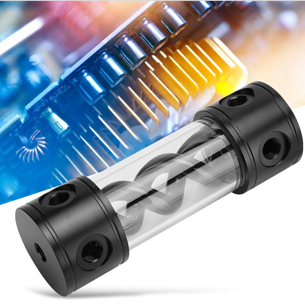 YSX-TBDB170 Serbatoio di Raffreddamento Ad Acqua da 50 Mm con Filettatura G1/4 Avanzata per Raffreddamento PC Ad Alte Prestazioni - Alluminio e PMMA - Accessori Inclusi