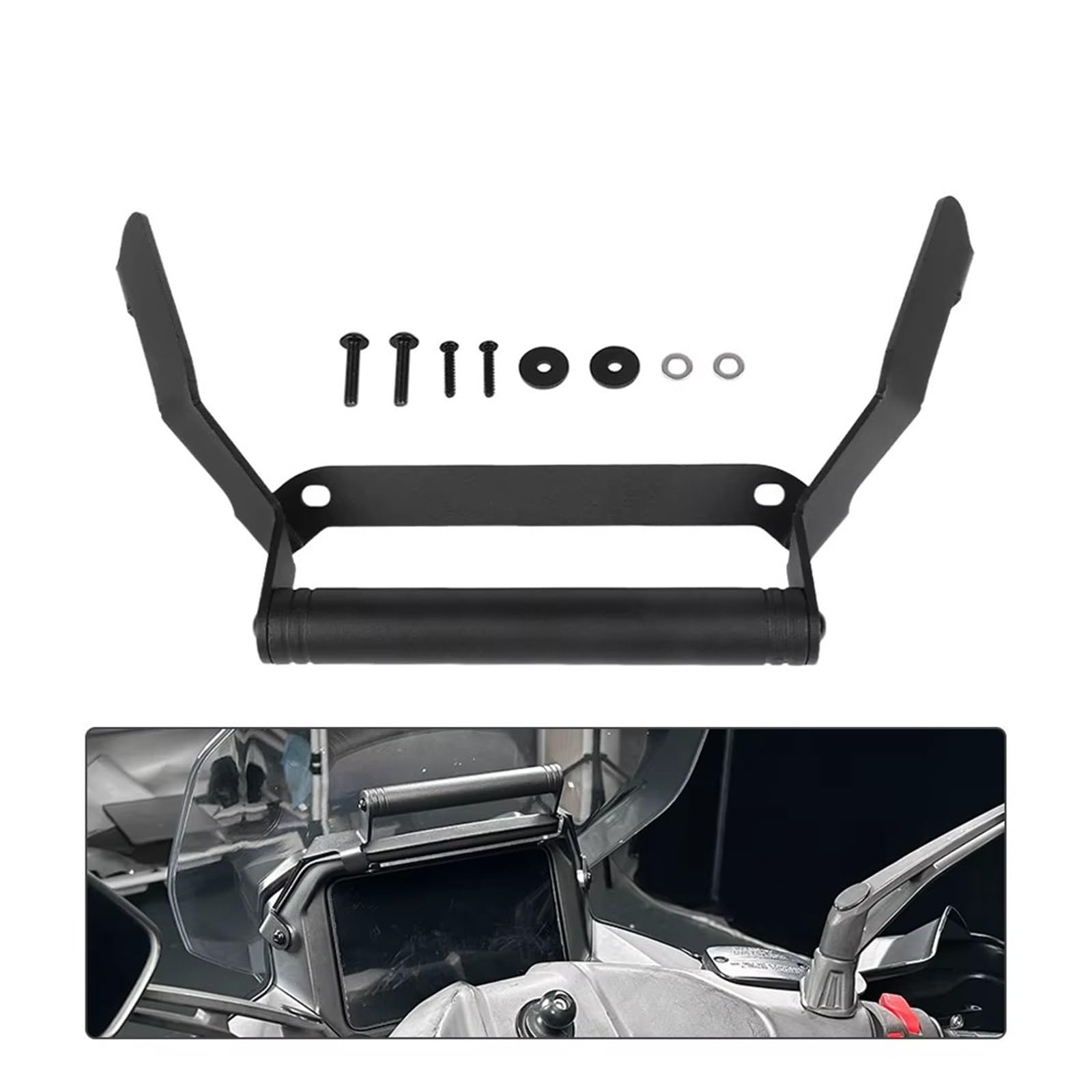 Para QIMOTO Para Fort350 Para 350GT Motocicleta Soporte Navegación GPS Barra Para Teléfono Extensión Manillar Transversal Navegación Soporte GPS Motocicleta