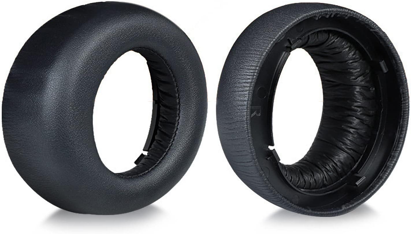 PS5 Headphone Earpads Replacement Protein Leather Ear Pads Cushions Cover Repair Parts Compatible with Sony PlayStation 5 Pulse 3D Wireless Headset (Black)