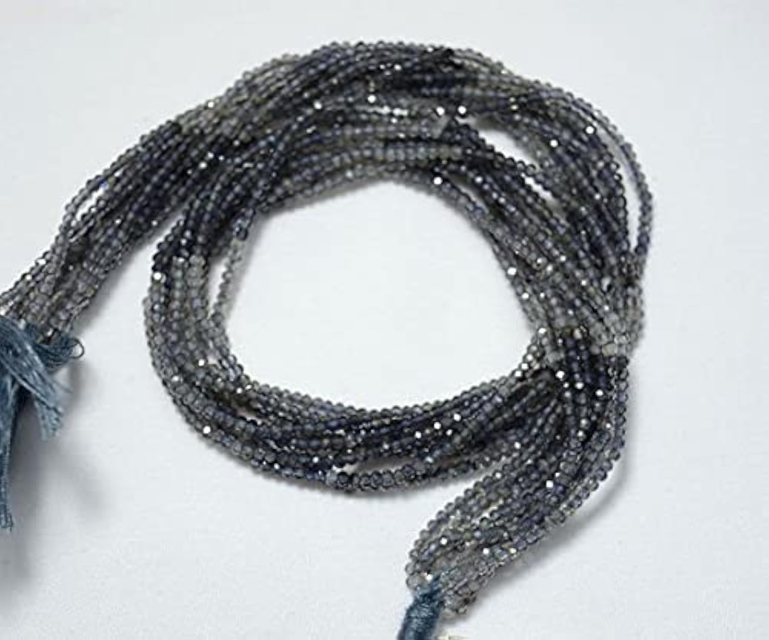 Iolite perles en verre de roche facettées 2mm pour fabriquer un collier d'été