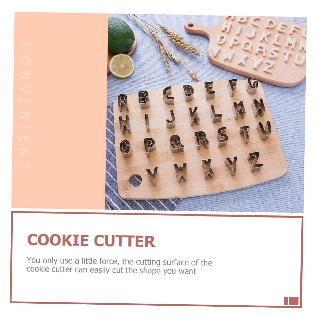 TOPBATHY 3 Boîtes Emporte-pièces Alphabet stainless steel inoxlm moules à gâteaux gommes aux fruits des biscuits emporte-pièce de fête moule à biscuit compact lettre coupeur Pâtisserie
