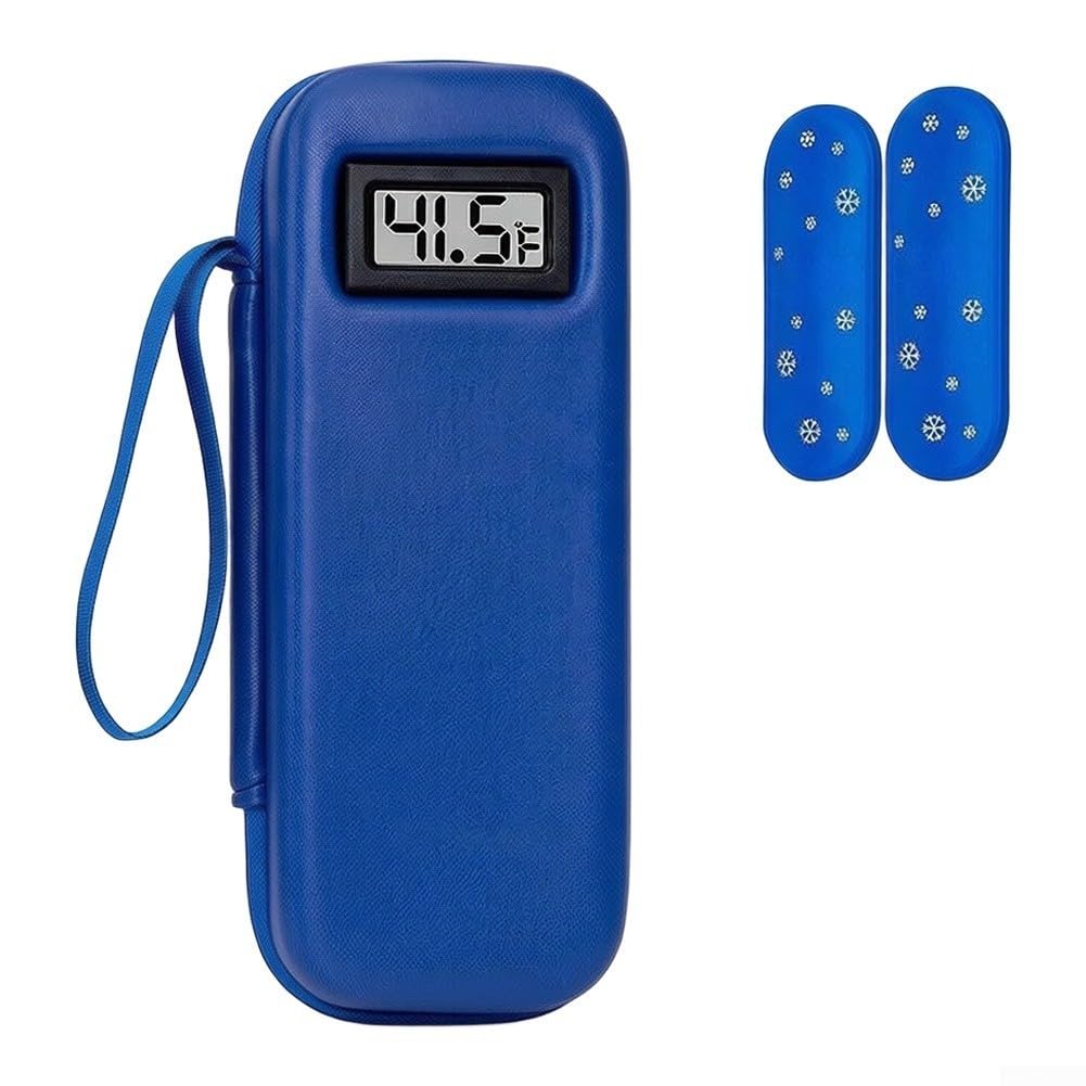 Bolsa Insulina con Termómetro Digital EVA Portátil(blue)