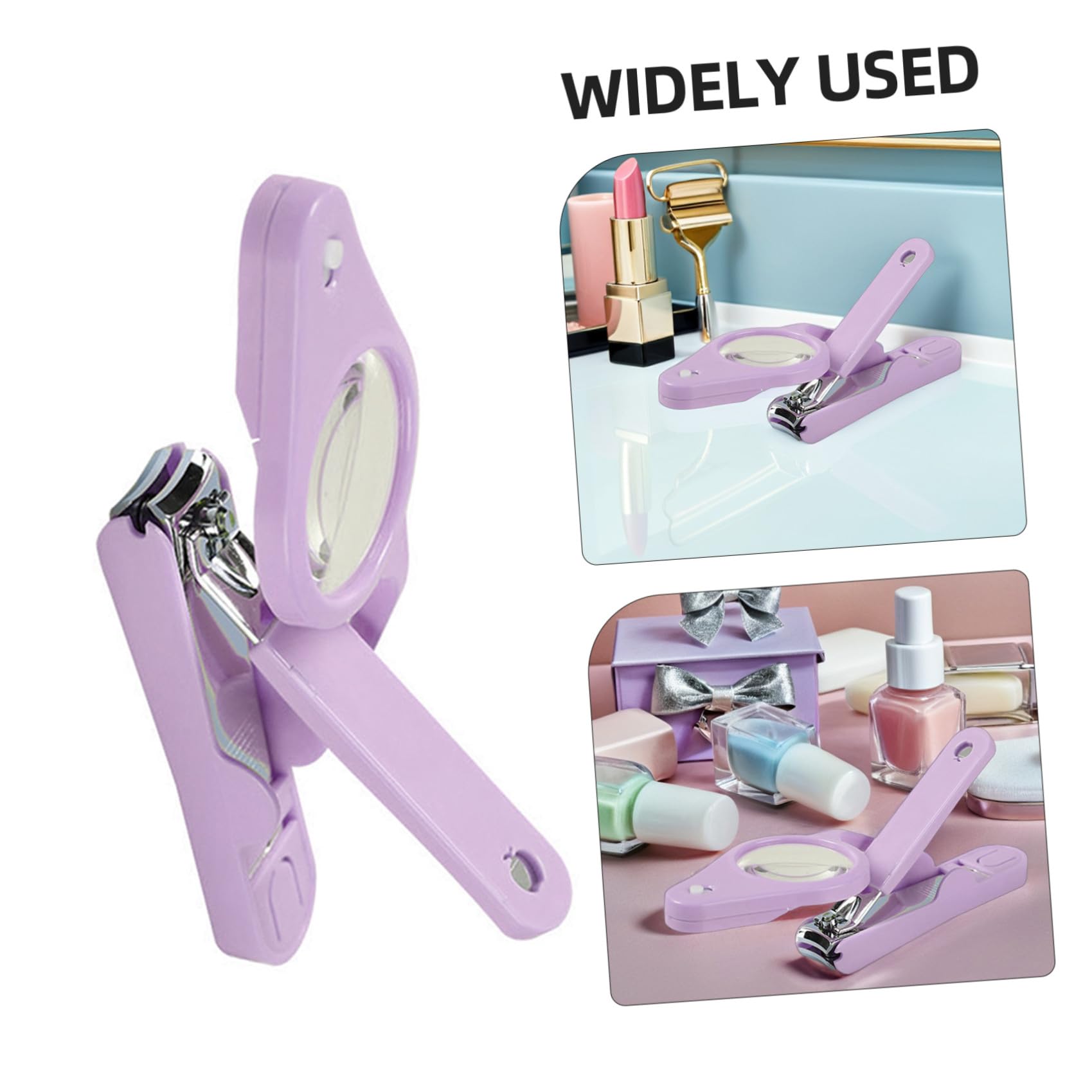 WOONEKY 3 Pezzi Tagliaunghie Per Unghie Spesse Con Impugnatura Ergonomica in A Led Per Ragazzi Ragazze E Adulti