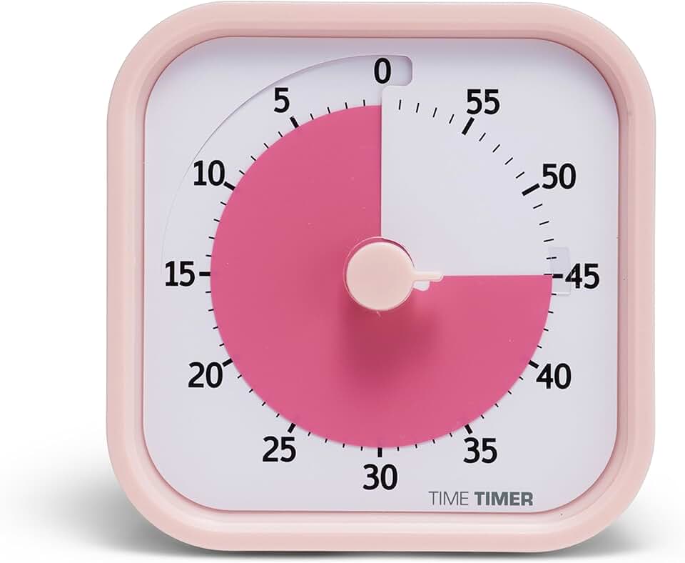 TIME TIMER MOD – 60-Minute Visual Timer, Homeschool Supplies Study Tool, Timer for Office and Meetings with Silent Operation (Peon