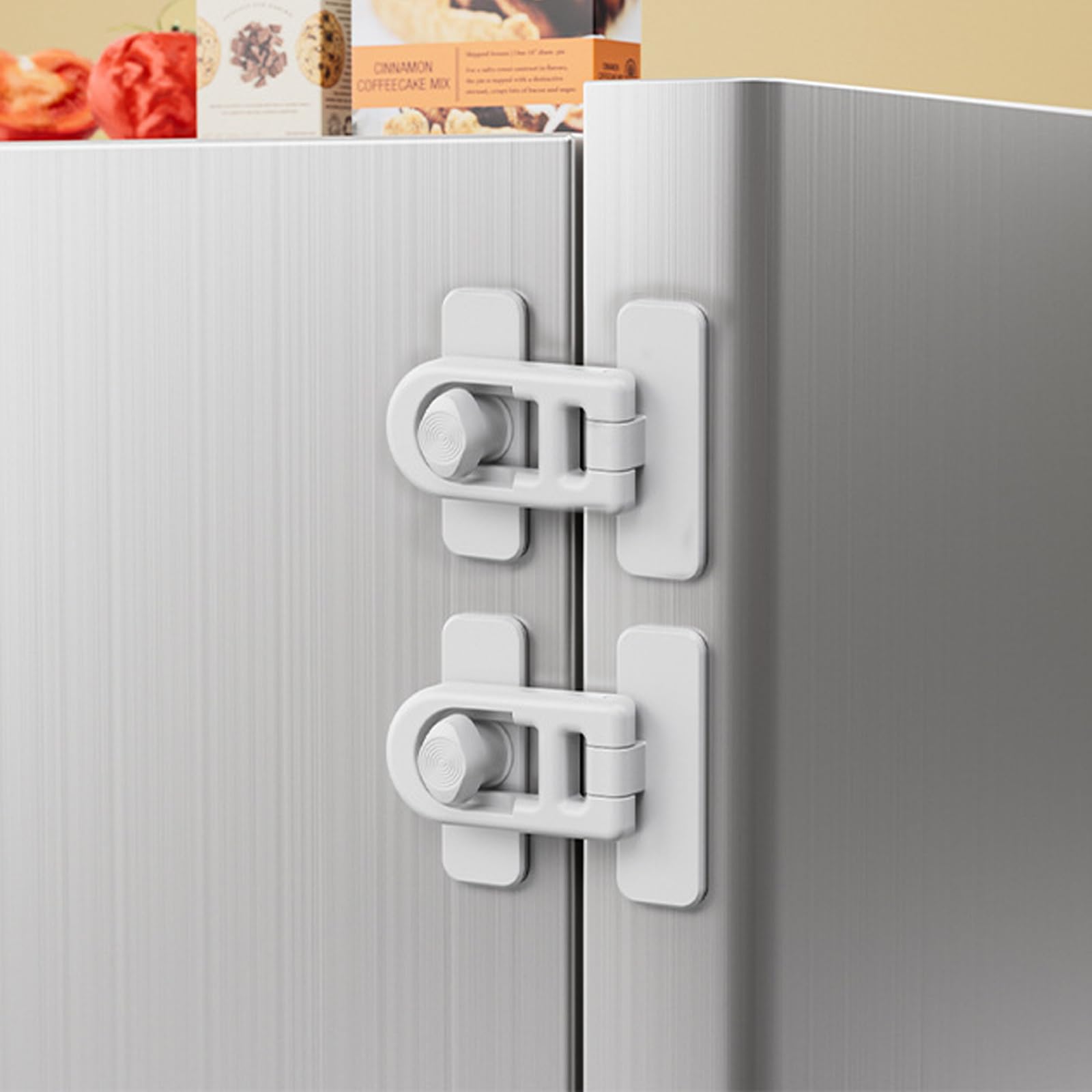 CMINGJ（2 pack） Child Safety Lock for Baby, Child proof Refrigerator Lock, for Fridge, Cabinets, Drawers, Dishwasher, Toilet and Child Safety Cabinet