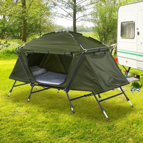 Carpa con catre plegable para camping, 84.6x34.5x49.2 in miniatura 2