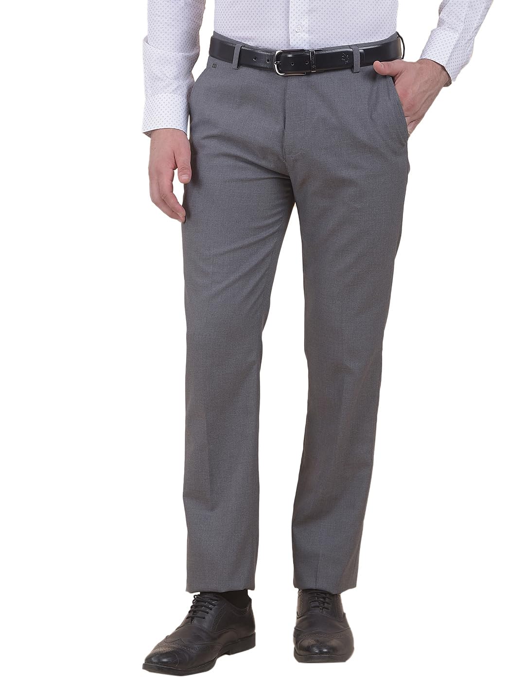 cantabil Men's Regular Fit Poly Viscose Office Trouser | Hook & Bar Closure | Solid Smart Casual Pants | Lightweight Durable Fabric-picture-32