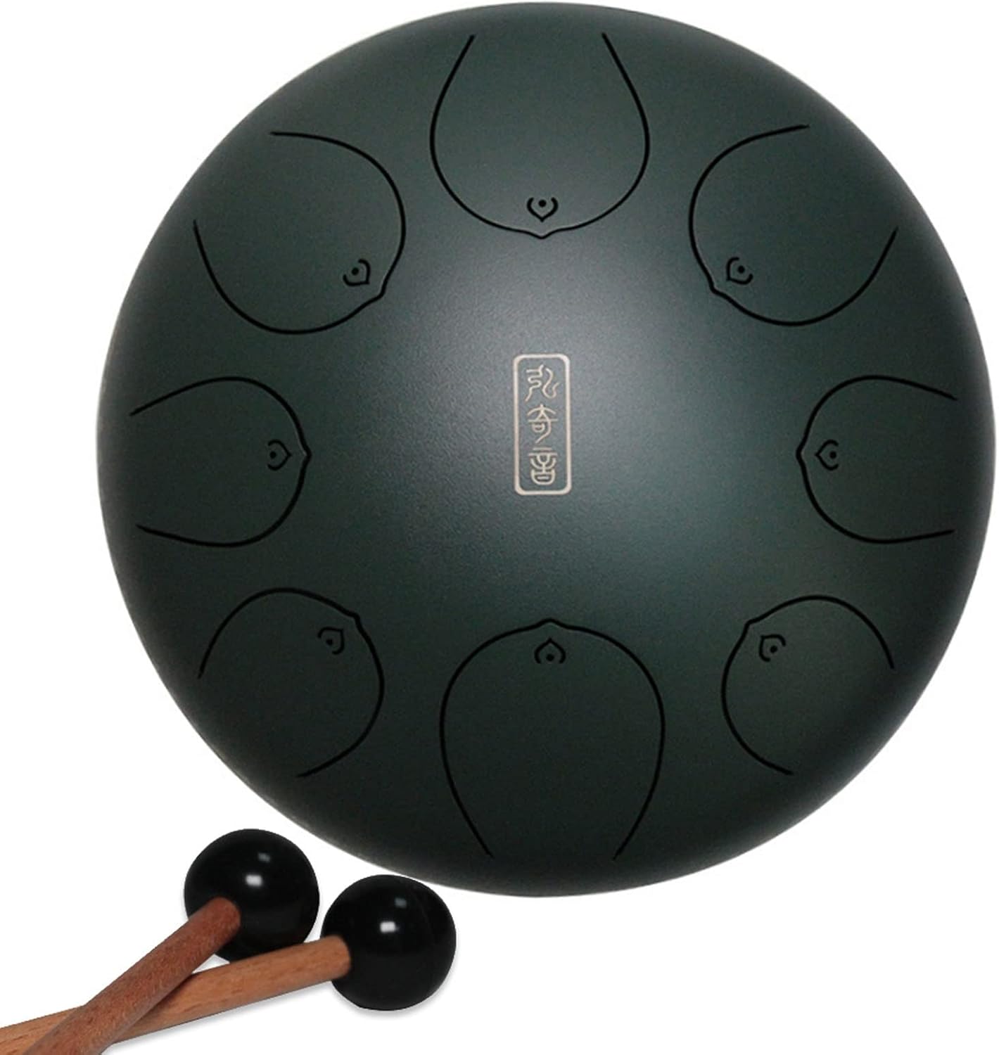 Lotus Steel Tongue Drum 8 Notes 12 Inches Handpan Drum Instrument with Backpack, Music Book, Mallets, scales and finger rings for Meditation, or Yoga Notes Percussion Instrument (Color : E) (E)