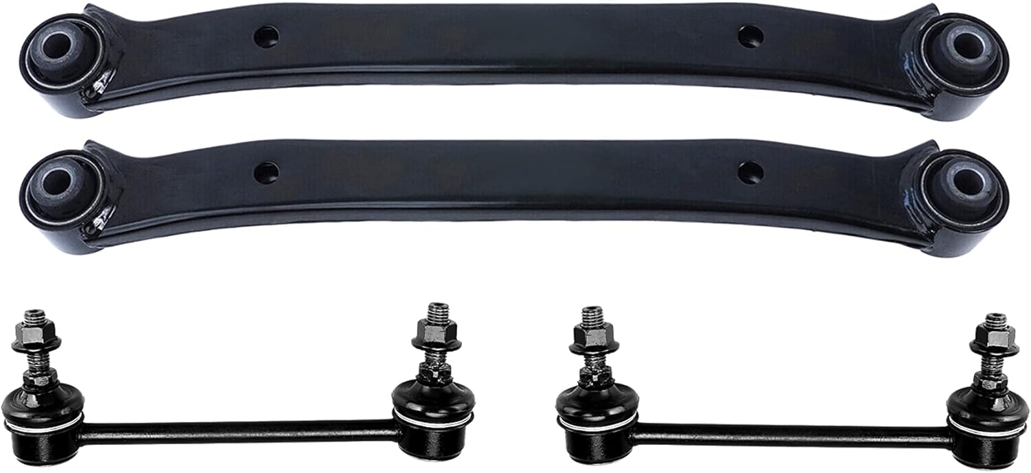 PartsW - 4 Pc Rear Upper Rearward Control Arms & Rear Sway Bar End Links Suspension Kit Fits Hyundai Elantra 2007-2010 All Models Hyundai Elantra 2011-2012 2.0L L4 Engine Models