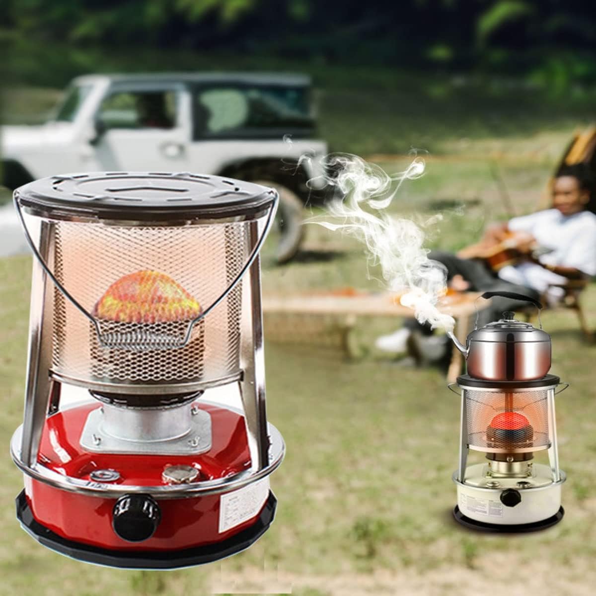 Kerosene Stove Heater, kerosene Heater 5L/Portable Kerosene Stove Heater Camping Kerosene Burner/White - 6L (Red 4.6l)