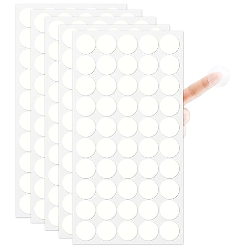 300 unidades de puntos adhesivos de doble cara, extraíble, impermeable, masilla adhesiva transparente, calcomanías pequeñas para decoración de