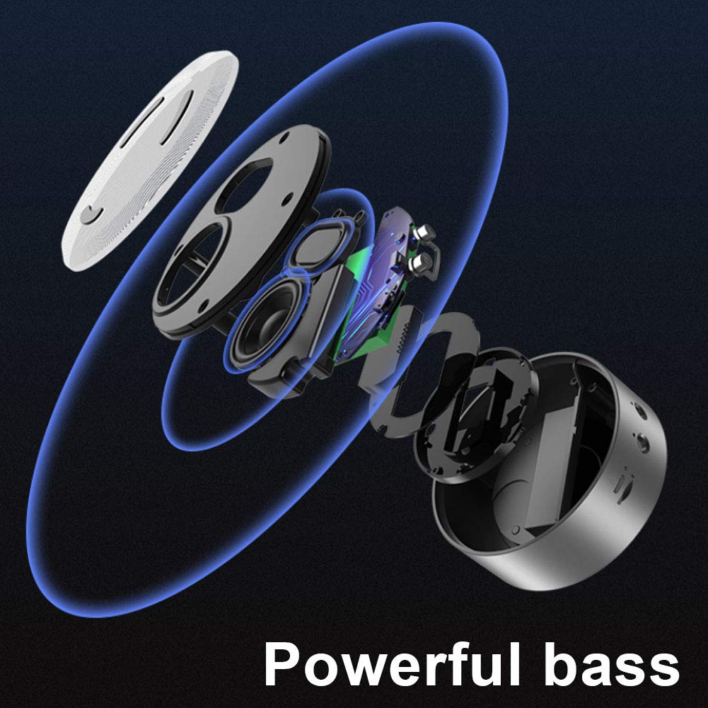 Speaker Bluetooth Manos Libres Altavoz Bluetooth Altavoz Bluetooth Despertador Pantalla Táctil Inteligente Botón Táctil de Luz Suave Altavoces Multifuncionales,Gris
