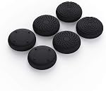 EXtremeRate PlayVital noir 3D Frappés Edition Peau anti-dérapante en silicone pour Xbox Series Contrôleur X/S, protecteur de boîtier en caoutchouc souple pour contrôleur sans fil Xbox Core 6 Capuchons de poignée de pouce noir