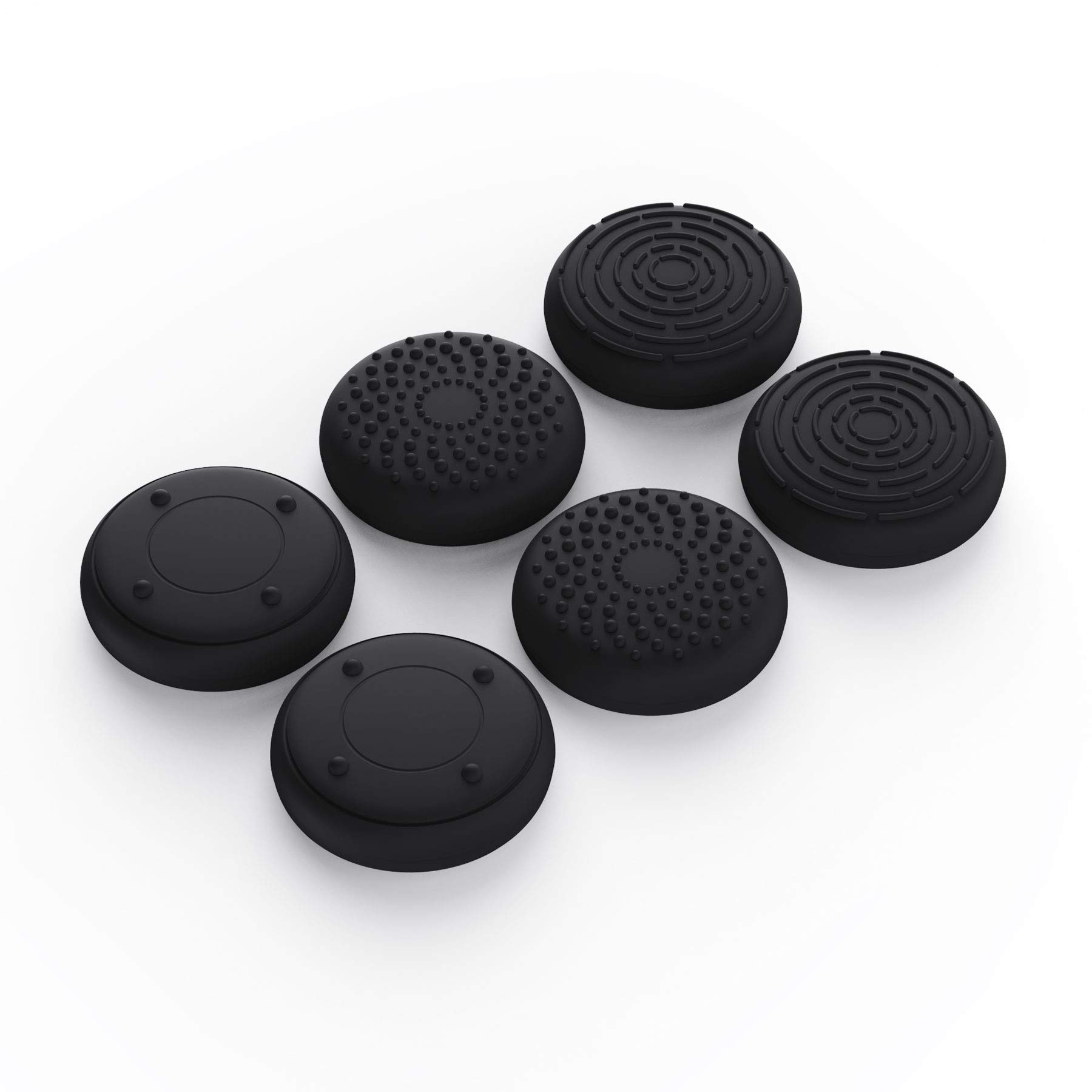 eXtremeRate PlayVital Funda de Silicona para ps5 Mando - Carcasa Protectora con 6 Tapas de Joysticks, Impermeable, Resistente y Antideslizante, Funda de Goma Suave para ps5, 3D Tachonado (Negro) — view 7