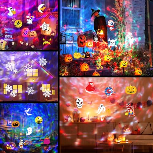 Anteqi OUTDOOR PROJECTOR LIGHTS-SS170 Halloween Christmas Projector Lights Outdoor With Memory Function, 58 Hd Effects (3D Ocean Wave + Patterns) Led Landscape Lights Waterproof For Indoor Yard Home Party Holiday Decorations thumb #6