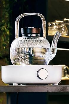 Amazon | 台湾直送Eilong-レトロガラスケトル(1100ml)。 | Eilong