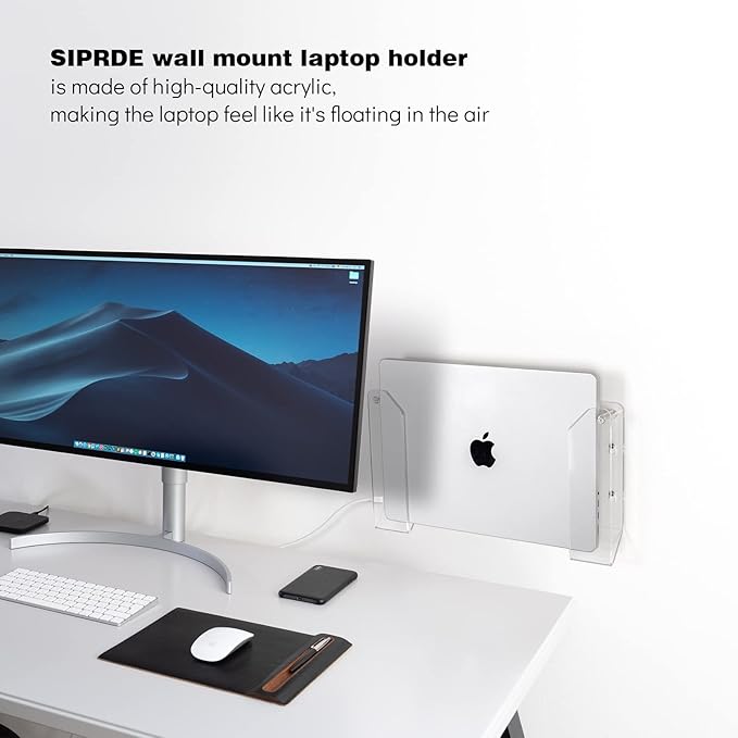 Soporte de pared para laptop SIPRDE Acrílico transparente miniatura 2