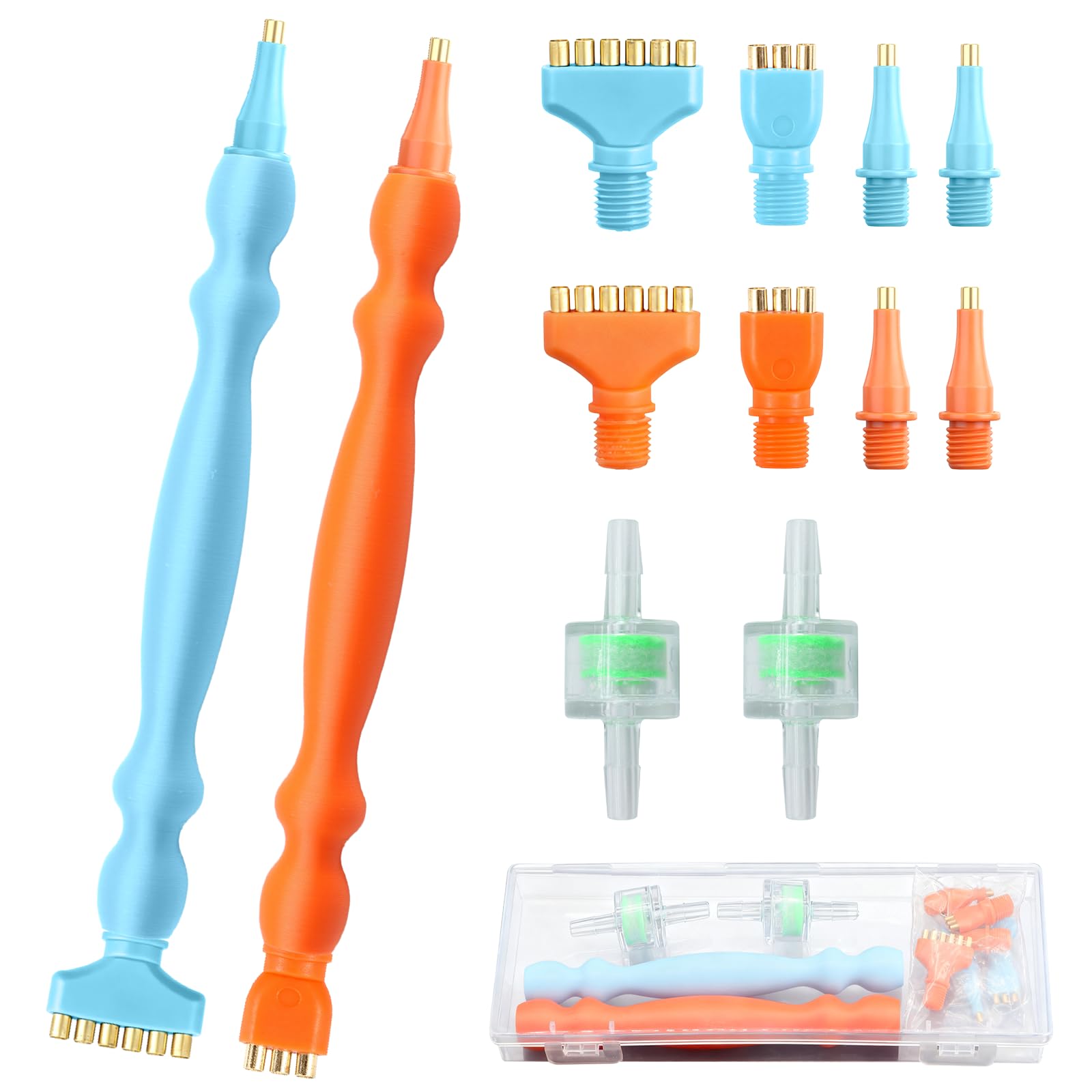 Photo 1 of 2 Sets of Vacuum Diamond Art Pen Tools Include Diamond Art Pens, Filters and Multi-Head Replacement Heads, Suitable for Most Vacuum Diamond Painting Pen, Diamond Art Supplies Accessories