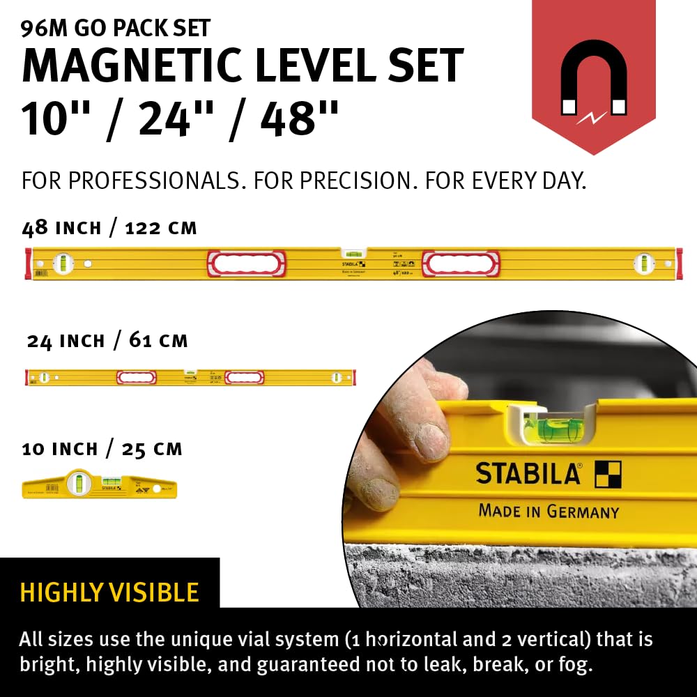 Stabila Level Set - 48 & 24 Inch Levels -2