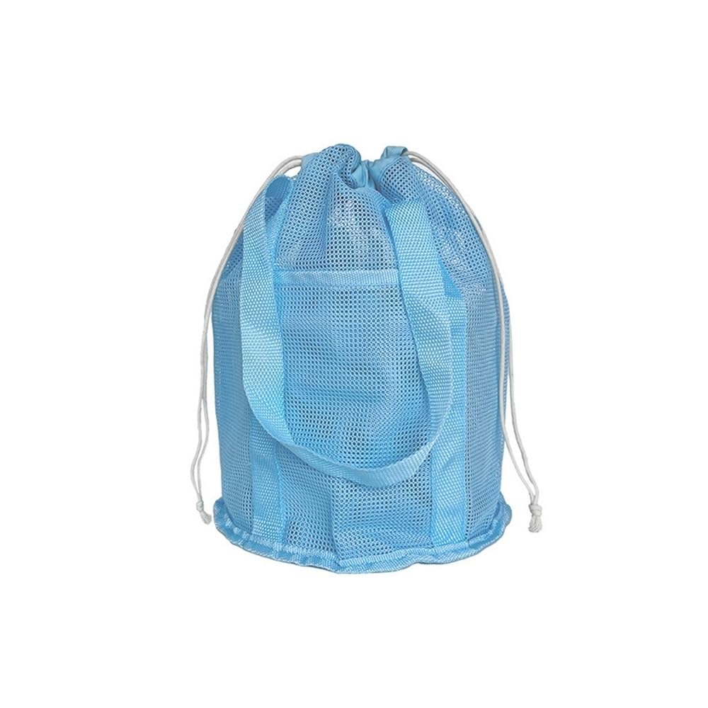 Clarture Foldable Drawstring Backpack - Lightweight Portable Beach Toy Storage Bag for Outdoor Activities(Blue)