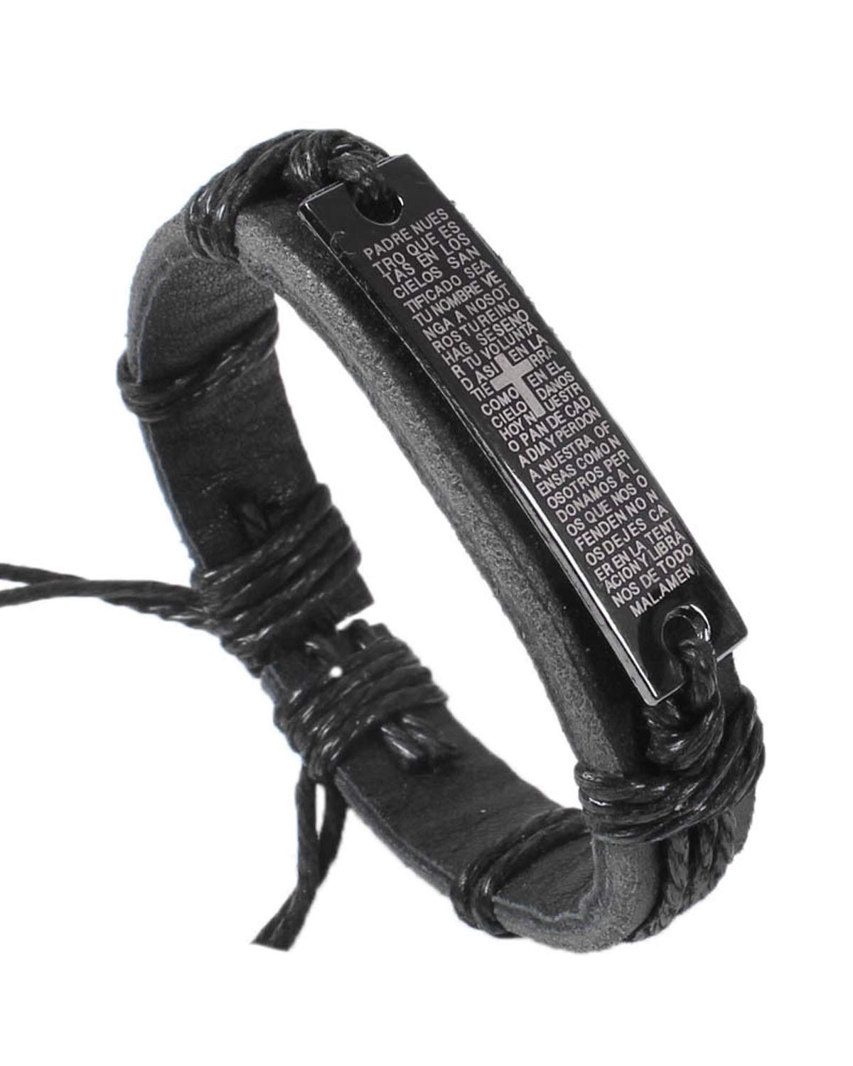 Young & Forever Gift Leather Bracelet for Unisex Adult (Black) (B07R455JPC) Amazon Price History, Amazon Price Tracker