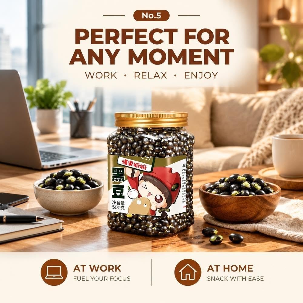 Haricots noirs rôtis, noyau vert, 500g