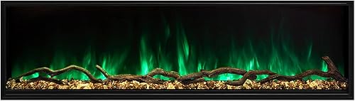 Vista 9 de Modern Flames Landscape Pro Slim - Chimenea eléctrica de pared integrada de 56 pulgadas