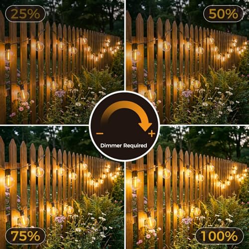 litogo Solar Festoon Lights Outdoor,13M/43FT 8 Remote Control Modes Solar String Light Outdoor Garden USB Rechargeable IP44 Waterproof with 15+1 LED G40 Bulbs for Garden Patio Party Gazebo Pergola - Image 4