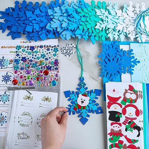 Manualidades de invierno Winlyn sin pegamento para evitar manchas en casa 3