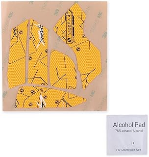 Mouse Side Panels/Anti Sweat Paste Grip Tape Replacement for Logitech G502 Proteus Core / G502 Proteus Spectrum / G502 Hero Wired / G502 Lightspeed Wireless Gaming Mouse (Yellow)