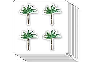 Sublime Palm Tree Stickers: 80-Pack Tropical Oasis for Your Creative Explorations