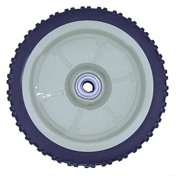 2 Roues Tondeuse Universelles Ø200mm - Caoutchouc, Diamètre Axe 12.7mm, Pour Tracteur Et Matériel