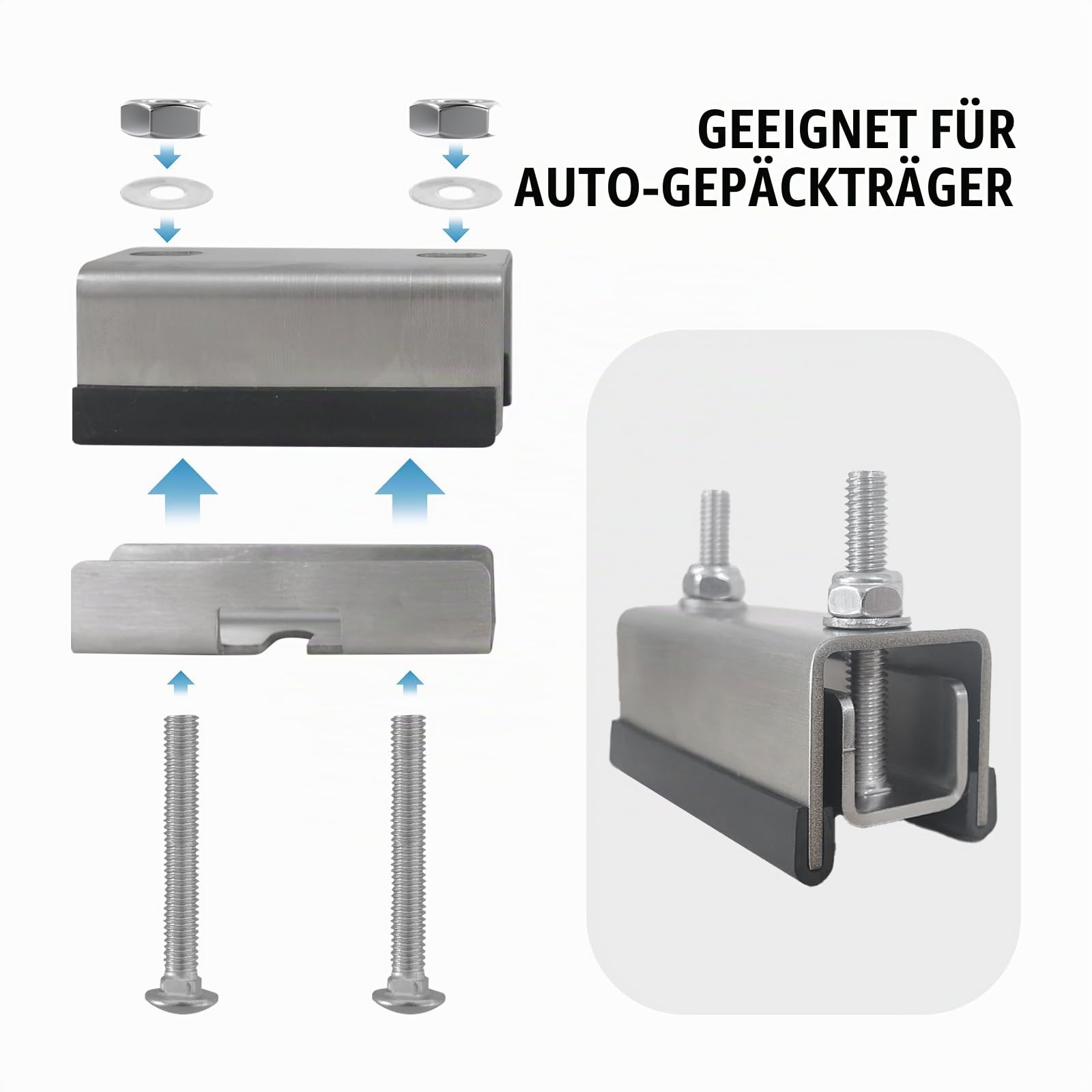 BSWAN Roof Rack Mount Kit, 304 Stainless Steel, 4-Pack, Lieferwagen Dachmontage