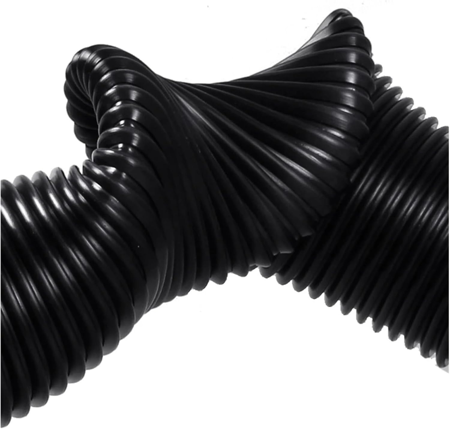 Vacuum Cleaner Hose Inner 60mm/outer 70mm Soft Pipe Straws Vacuum Tube General Industrial Vacuum Cleaner Bellows(Black-3m (60mm))