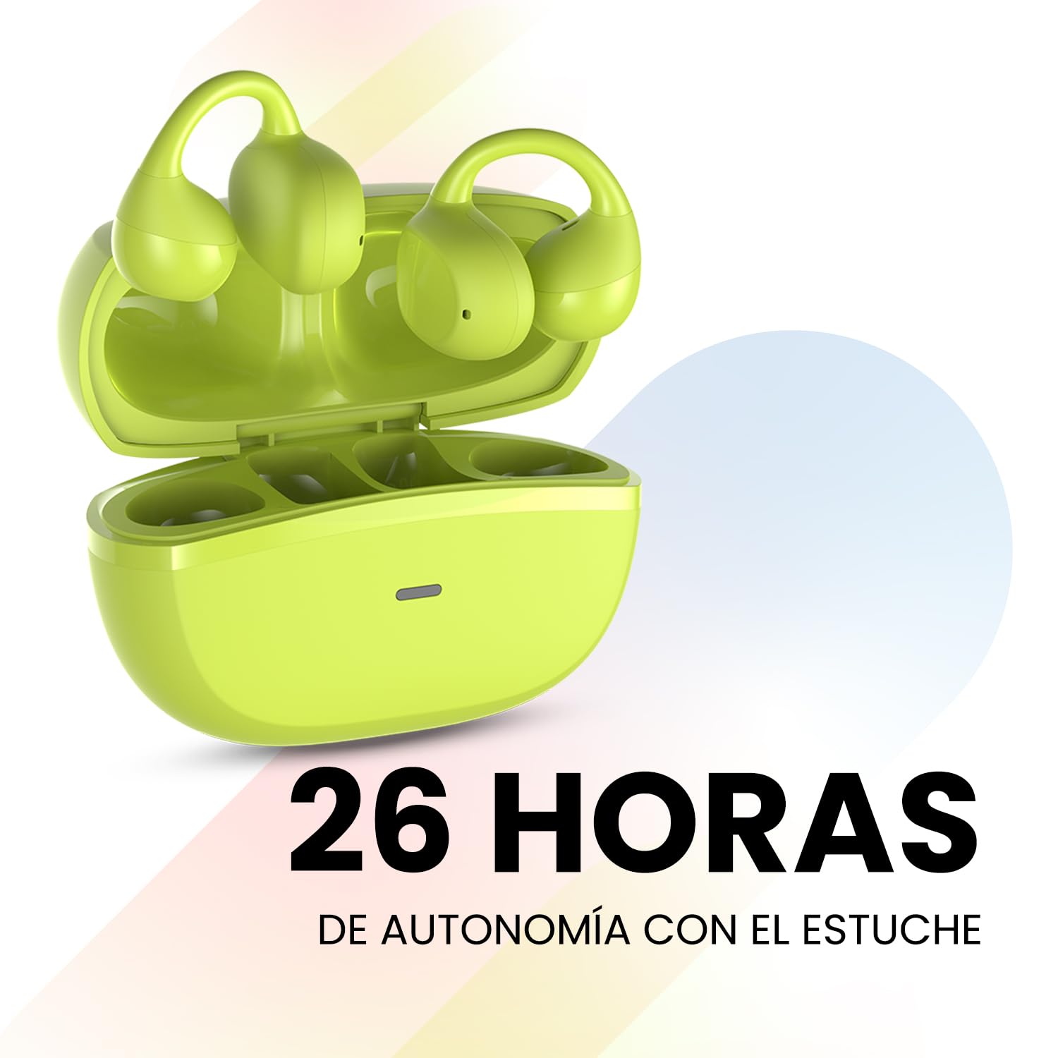 SPC Boost Clip – Auriculares inalámbricos con Clip Open-Ear | ENC para Llamadas nítidas | 26h de batería | Bluetooth y Google Fast Pair | IPX5 | Control táctil y Asistente de Voz - Verde