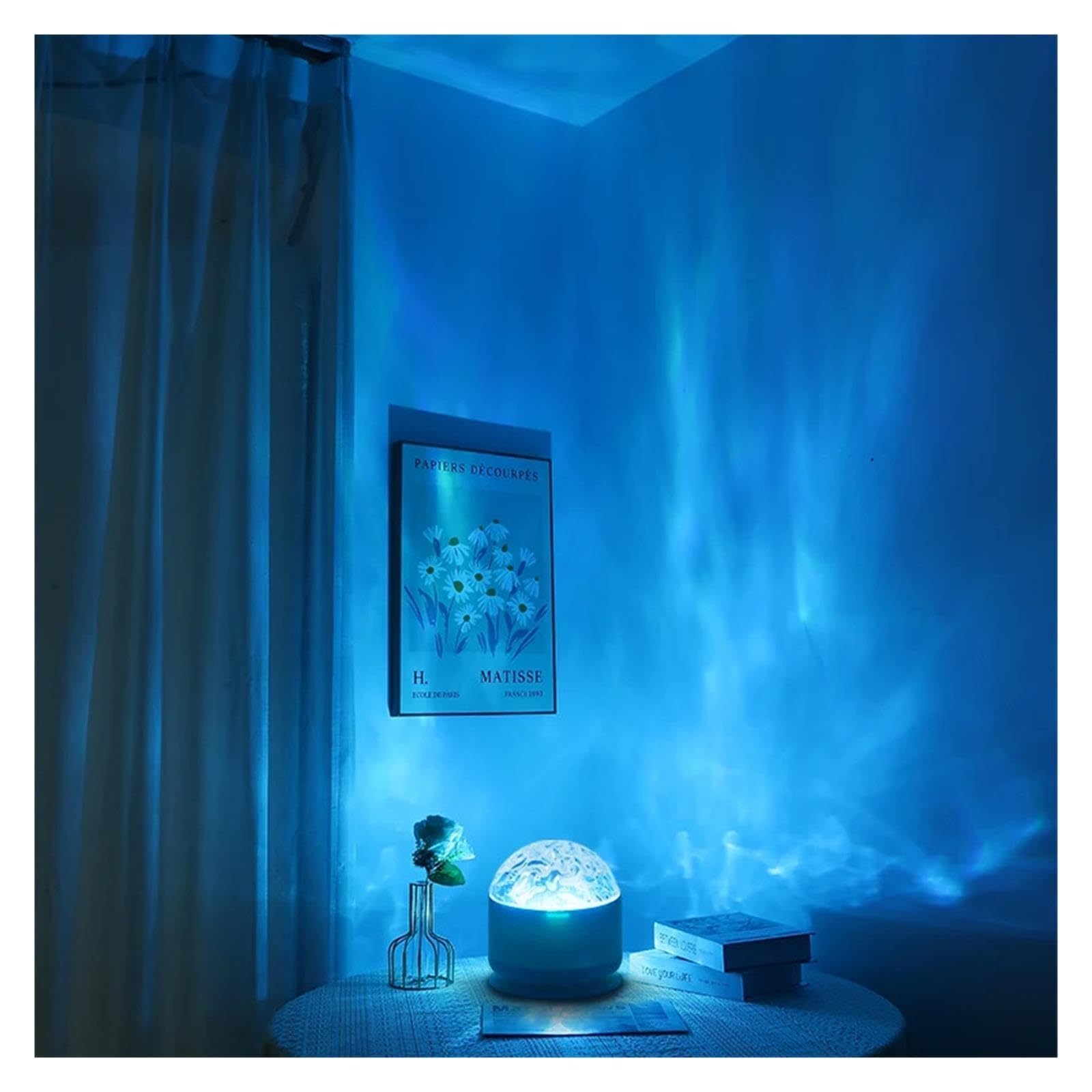 Projecteur LED Aurora Waves, Veilleuse 16 Couleurs Avec Télécommande