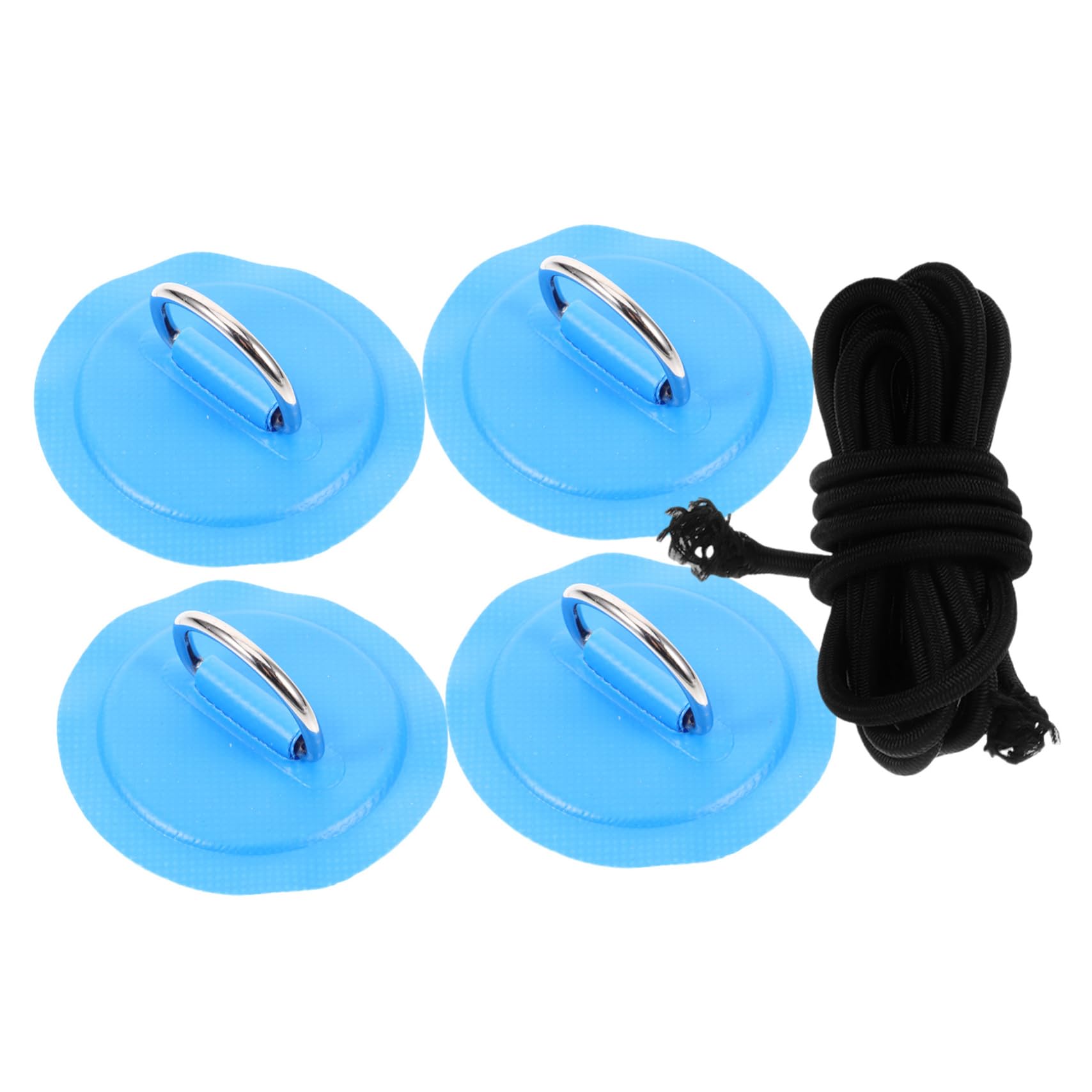 BESPORTBLE Surf-D-Ring-Schnalle Schlüsselanhängerringe Surfbrett Bootszubehör Kajak Stecker Haken Deck-Rigging-Kit Rigging-D-Ring-Patches Kajak-D-Ring-Pad D-Ringe für Boot PVC Blue