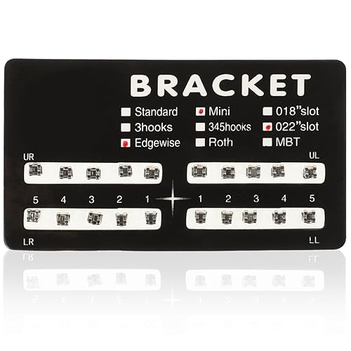 Healifty 20 soportes de ortodoncia dental para corrección de dientes, mini soportes molares orales de acero inoxidable, soportes de dientes de