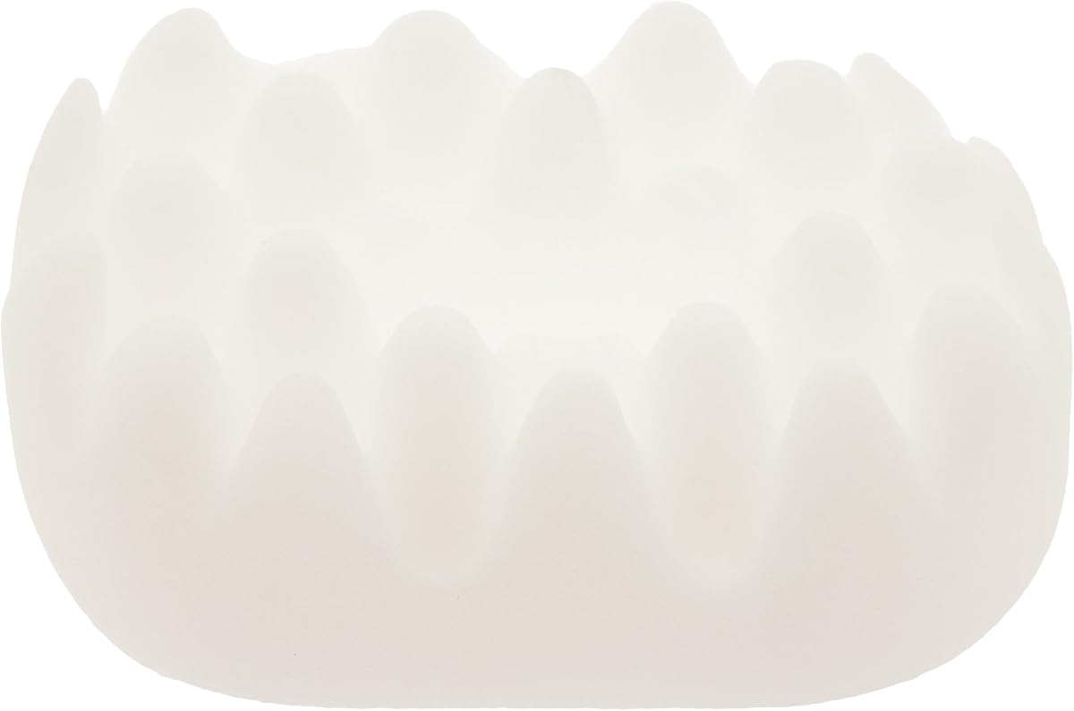 Deluxe Comfort Better Sleep Ear Guard Pillow Accessory, 8" x 5" x 3" - Orthopedic Grade Foam - Convoluted Design Keeps Ear Protected - Perfect Side Sleeper - Ear Protector, White