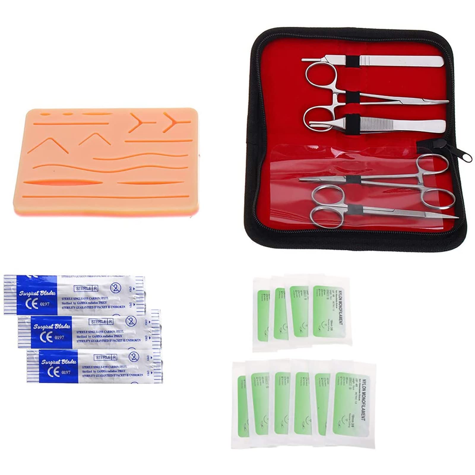 KINSAN Surgical Suture Training Kit, Premium Suture Kit for Medical Students, for Training Education & Demonstration