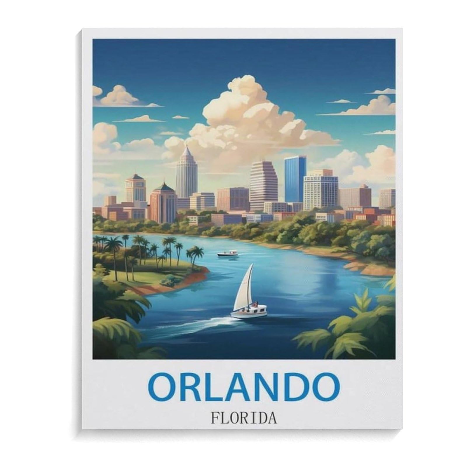 Orlando Florida Poster,Jigsaws Puzzles 1000 Pieces Classic Jigsaws Educational Games Toys,Best Gift for Adults and Kids(75x50cm)-B13 — image 1
