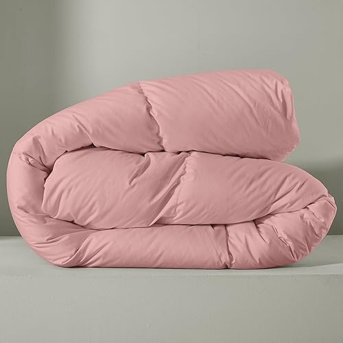 Miniatura 3 de zzlamb - Edredón ligero de plumas sintético, relleno de edredón cálido para todas las estaciones, duradero y suave, capa de plumón con pestañas en