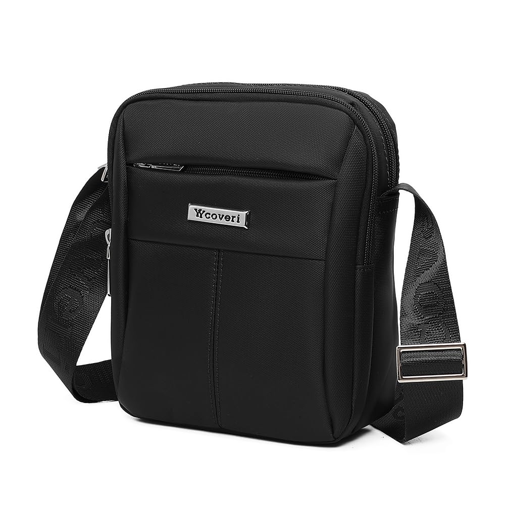 COVERI Borsello Uomo Tracolla Regolabile Impermeabile Messenger a Spalla per Viaggio Ufficio Lavoro Business e Uso Quotidiano