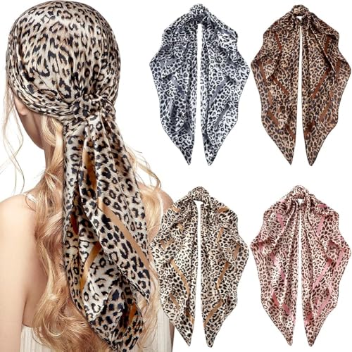 35'' Leopard-Print Satin-Silk-Like-Hair-Scarf Bandana-Light-Head-Wraps-Neck-Face-Scarves-Cover-for-Women2