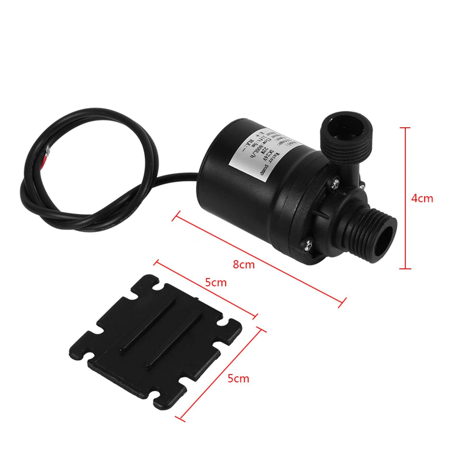 Pompa dell'Acqua Solare ad alta Temperatura, Mini Acqua Senza Spazzola DC 24V Sommergibile Ultra Silenziosa per Motori Brushless Acquario Fontana Stagno Pesci Industriale Ricerca Scientifica 800l/H 5m