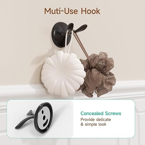 Miniatura 5 de USHOWER Juego de accesorios de baño de bronce aceitado, juego de toallero de 18 pulgadas montado en la pared, juego de accesorios de baño