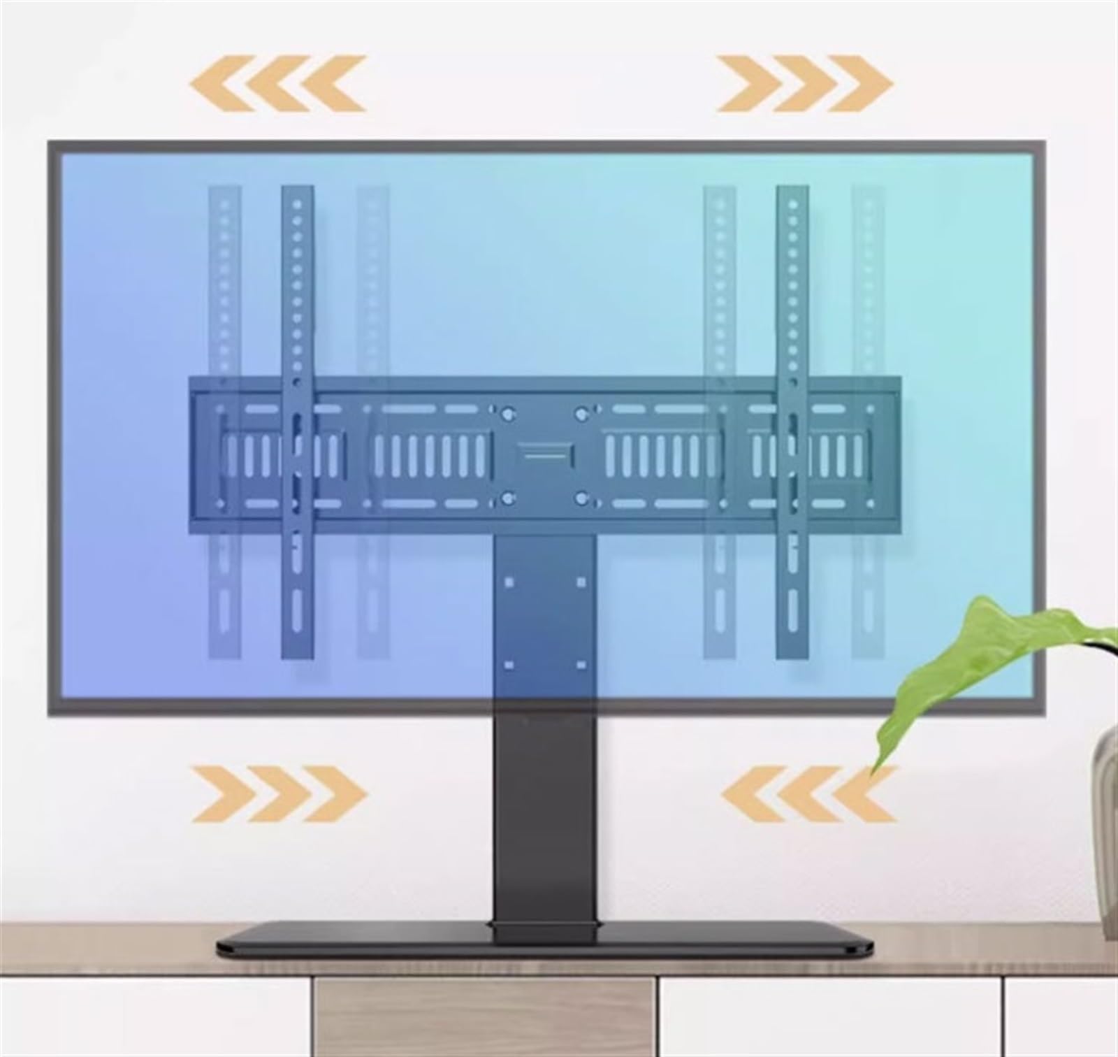 Soporte de TV Ajustable para televisores de 2655 Pulgadas Soporte de Altura Ajustable con Base TemperGlass Soporta hasta 88 Libras Ideal para Uso en Dormitorio y Sala de Estar.