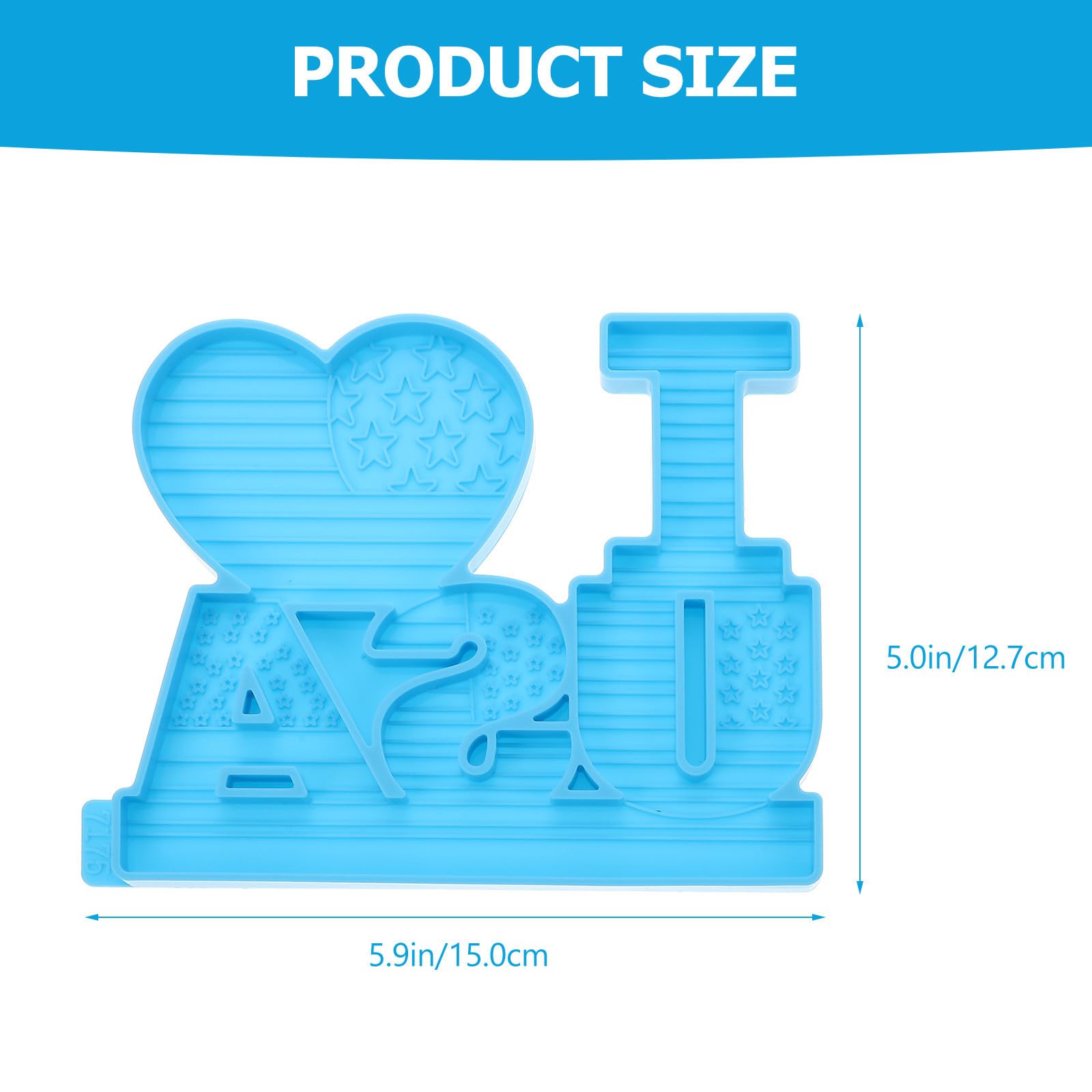 SHINEOFI 4 Set Stampo Epossidico Bandiera Silicio Per Il Dell'indipendenza Fabbricazione Stampo Epossidico Dell'indipendenza Multi Blue Gel Di Silice 2 Pezzi * 4